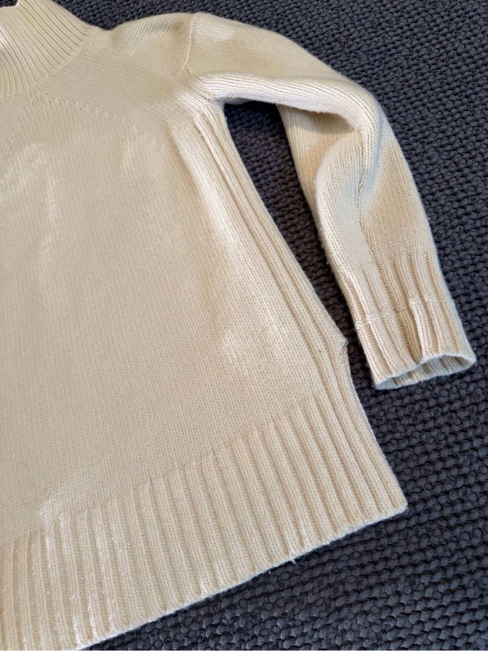 Everlane Wool Cashmere Blend Chunky Turtleneck Sweater Cream Ivory XS Ribbed - Picture 11 of 11